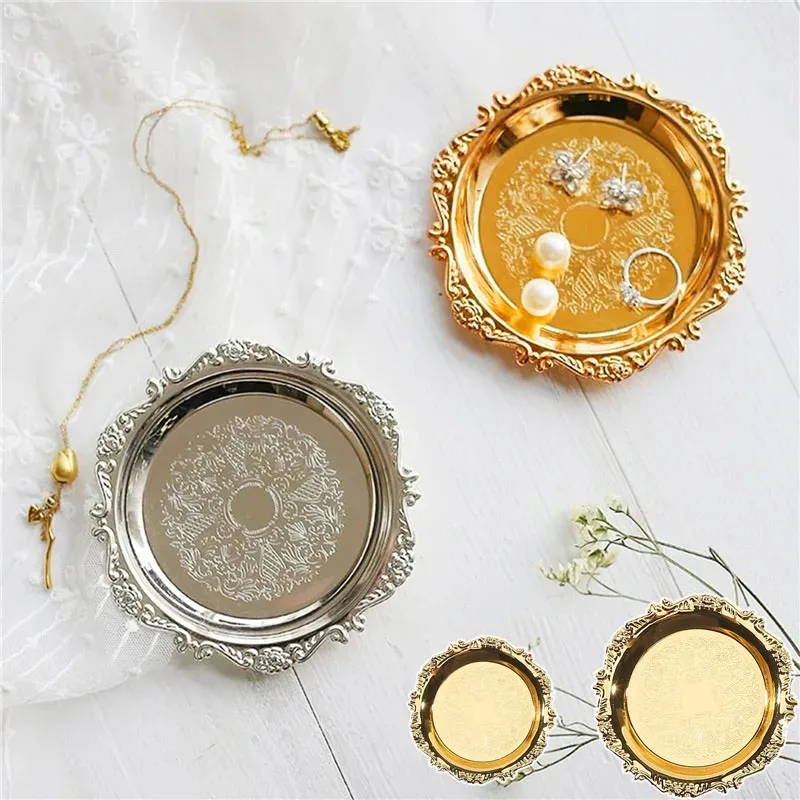 Silver and gold iron plate, decorative jewelry display