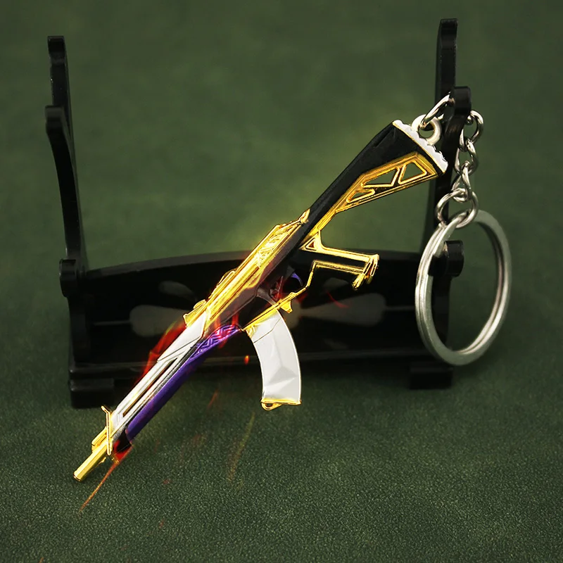 Hot Valorant Weapon Keychain Melee Reaver Prime Karambit Vandal Metal M4 Alloy Model Game Peripheral Samurai Sword Toys for Boys