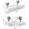 No-Drill Clear Wall Caddy, Light Luxury Style Glacier Pattern Suction Cup Shelf, Drill-Free, Removable, Multifunctional Triangle 3