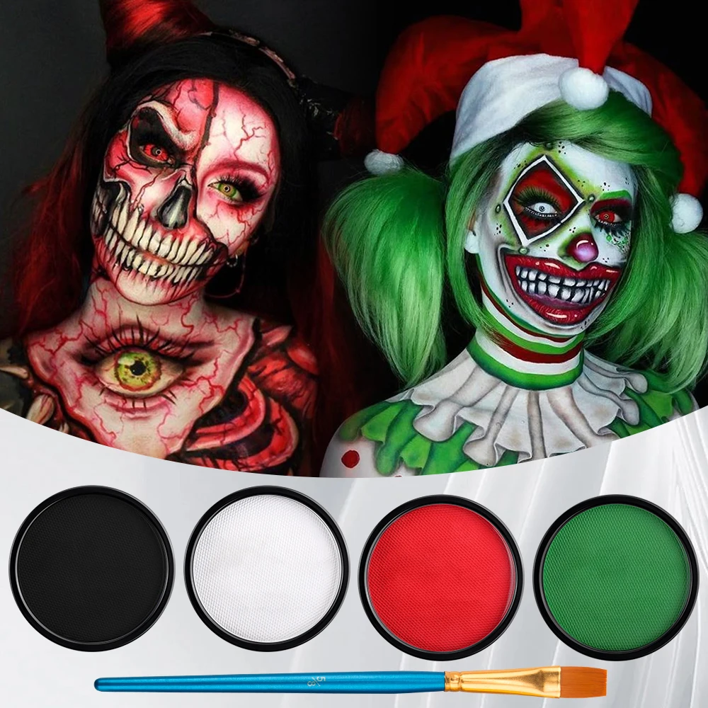 30g Face & Body Paint,Water Activated Face Painting & Body Painting For Stage & Screen Performances,Cosplay & Halloween Makeup