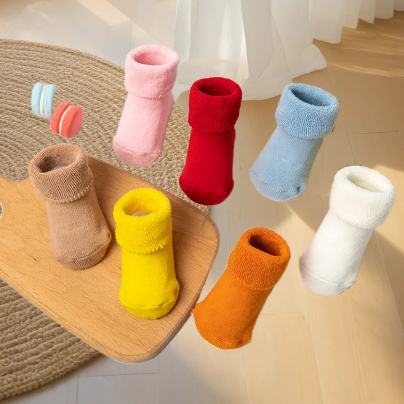 Baby Socks Girl Newborn Cute Warm Non-slip Floor Cotton Children 2 Years