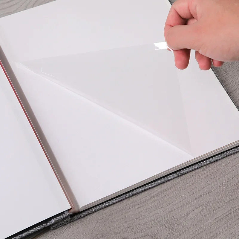 Linen Self Adhesive Photo Album for Family and Wedding
