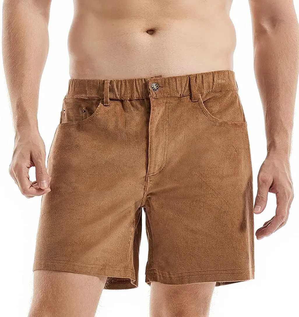 AIMPACT Mens Corduroy Shorts Slim-fit 5.5