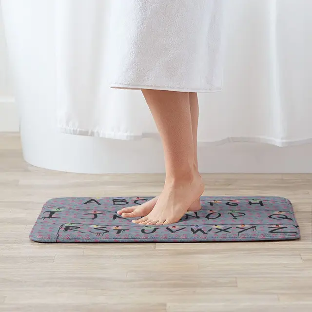 Csúszásmentesen Csúszás Doormat Stranger Dolgok Ábécé Szőnyegfürdő Hálószoba Szőnyeg Kültéri Otthon Modern - Image 3