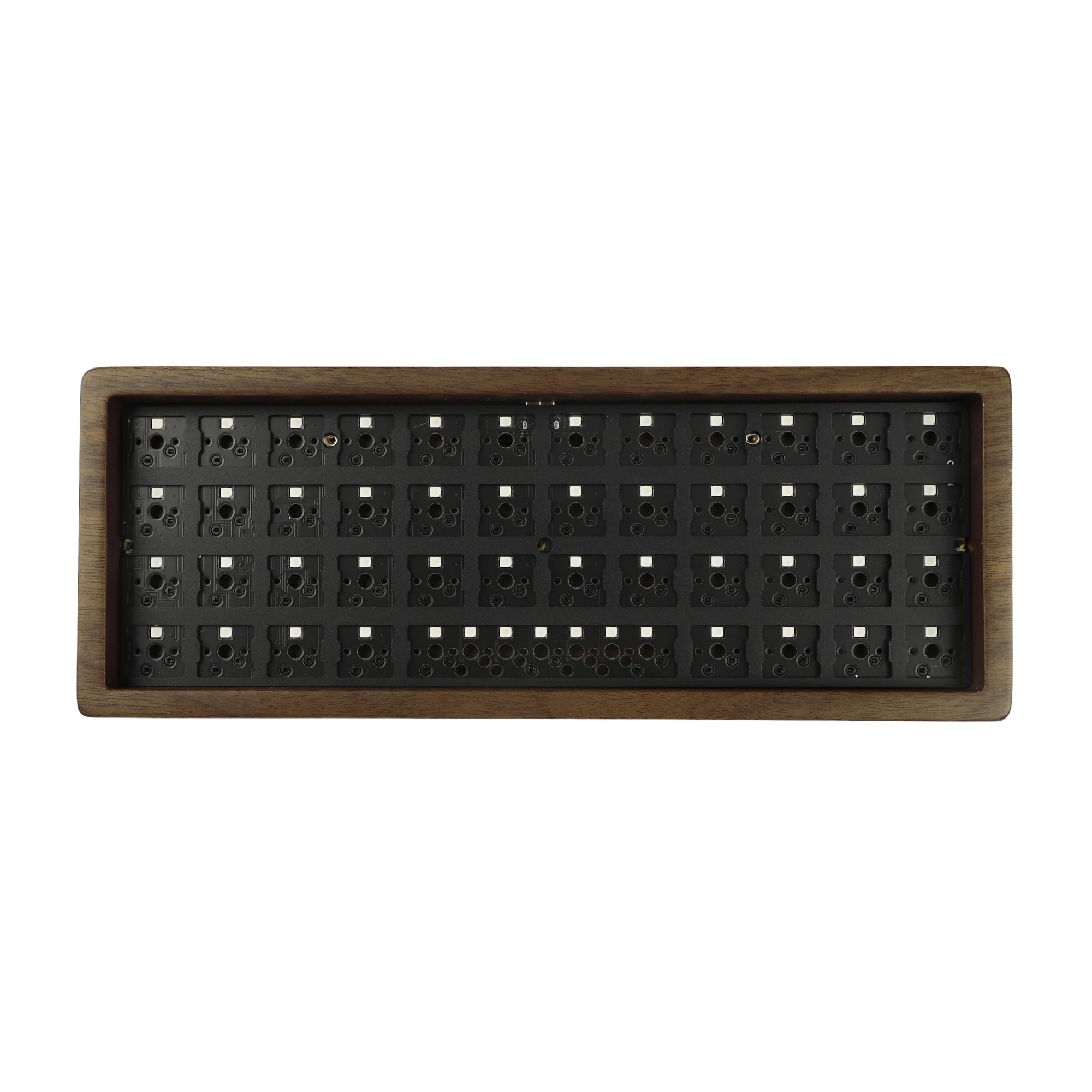 Walnut Wood Case Air40 RGB 핫 스왑 귀여운 40 기계식 키보드 조립 QMK VIA Type C PCB CNC 플레이트, 월넛 나무 케이스 기계식 키보드