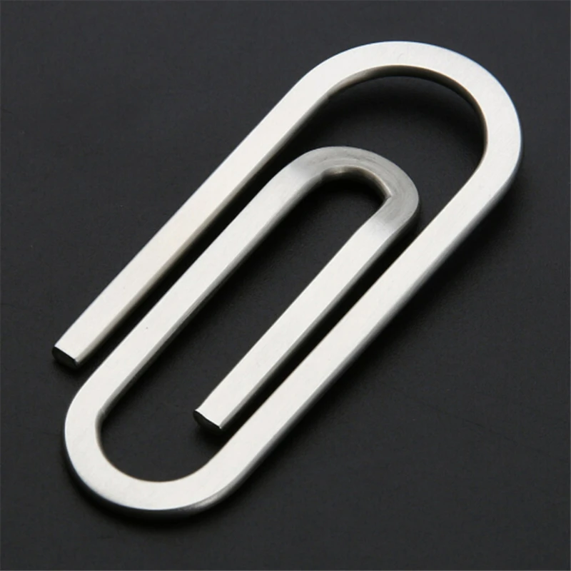 Credit Card Holder Metal Money Clip Stainless Steel Multi-Function Men Paper Clip Holder Folder Portfolio