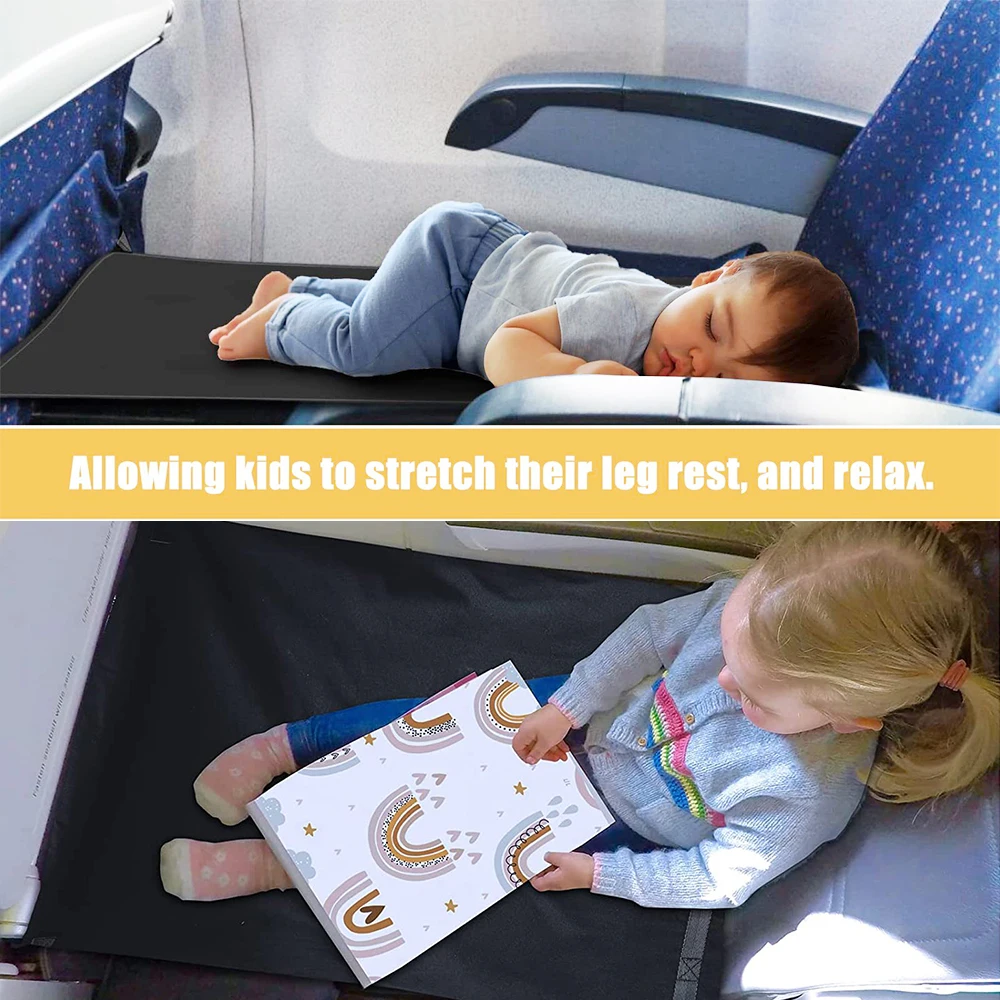 Kids Airplane Footrest Seat Cover Foot Leg Rest Airplane Travel Accessories  Adjustable Airplane Seat Extender Kids Travel Bed - AliExpress