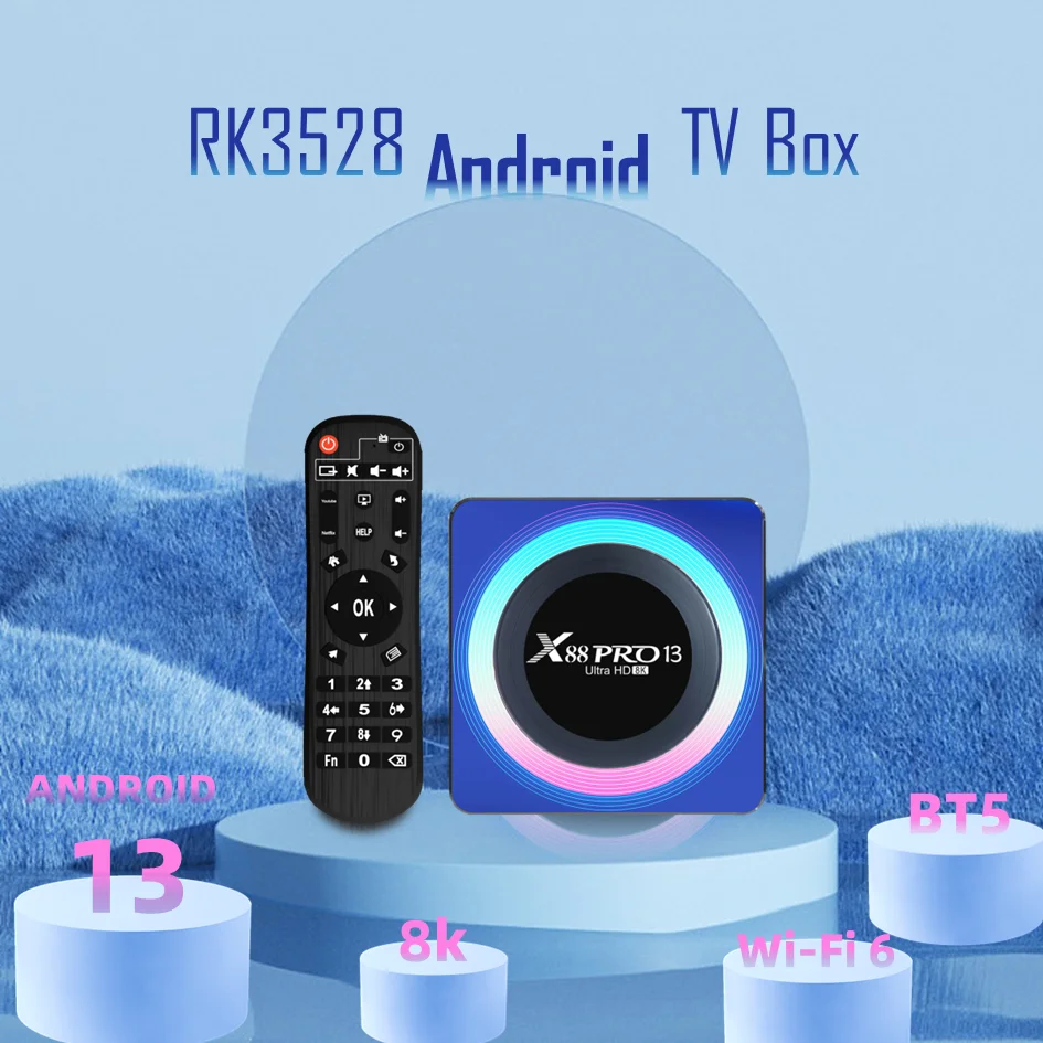 

RK3528 TV box Android 13 Remote Set Top Box TV Digital Wifi 6 BT5.0 1080P 4K 60fps 4GB Ram 32GB ROM Quad Core Media Player