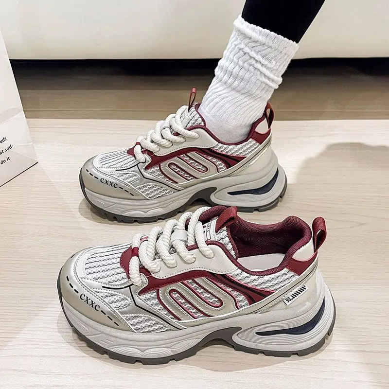 Daddy shoes women's thick sole sports retro 2024 spring new casual everything explosive