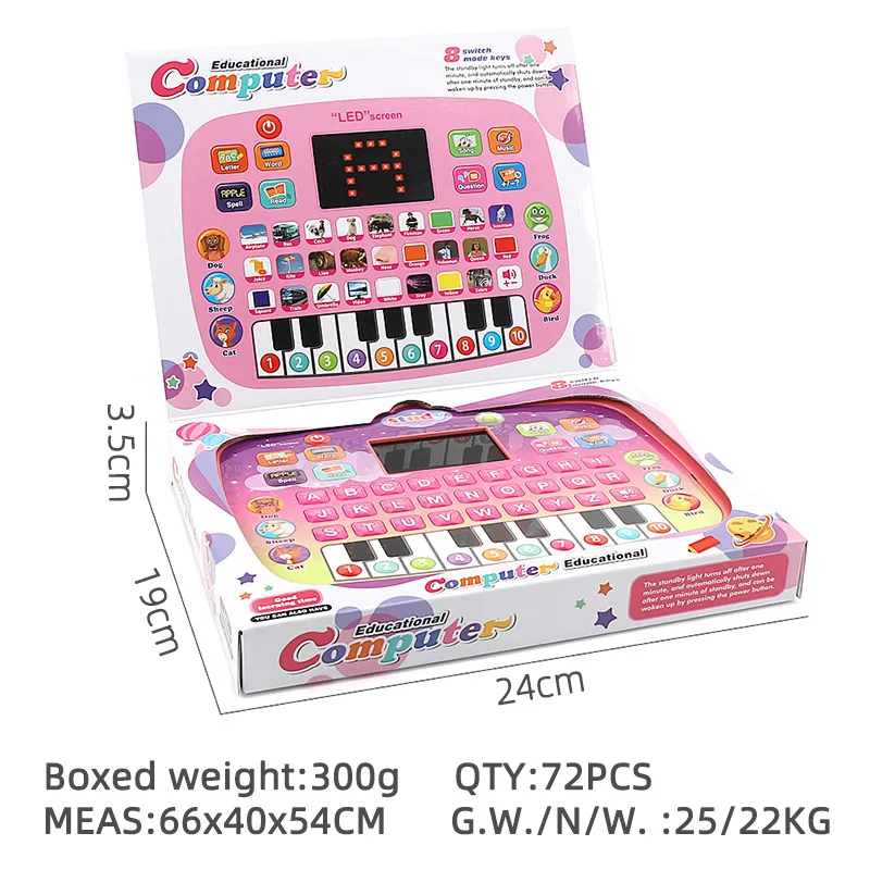 New Children Early Tablet LED Pad  Music Sounding Toy  Gifts  Point Reading Machine  Educational Toys Musical Analog  for kids 5