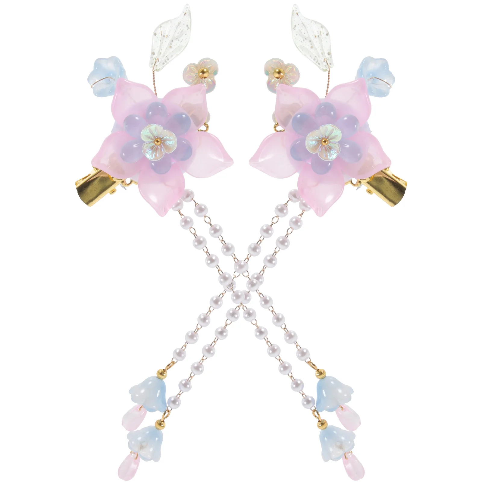 

2 шт., металлические аксессуары для волос с бабочкой и жемчугом