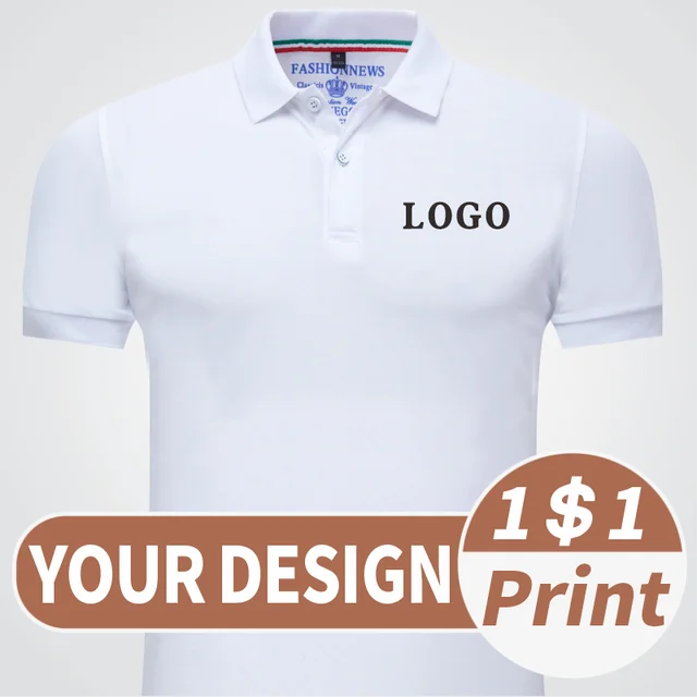 Premium Custom Men's Polo Shirt – Summer Short-Sleeve with Embroidered Logo, Lapel Collar, & Personalized Design