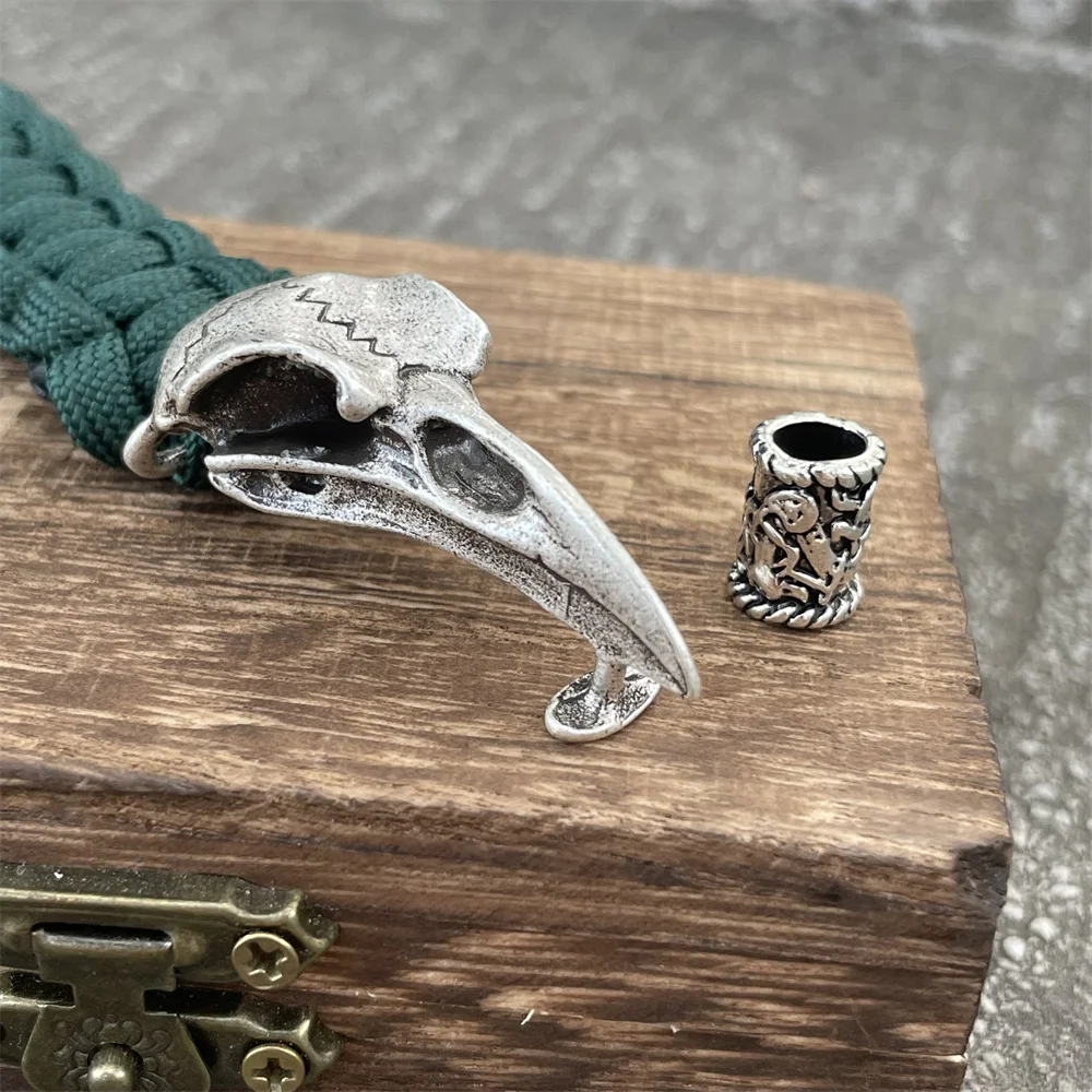 Retro Viking Odin Raven Skull Bracelet Men Women Gothic Diy Trinity Dragon Beads Wicca Jewelry Accessories Dropshipping 4