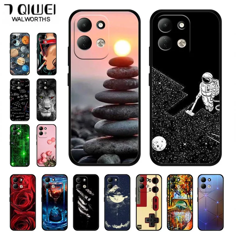 Lion Design Soft Silicone Phone Cover - Black TPU Bumper Case