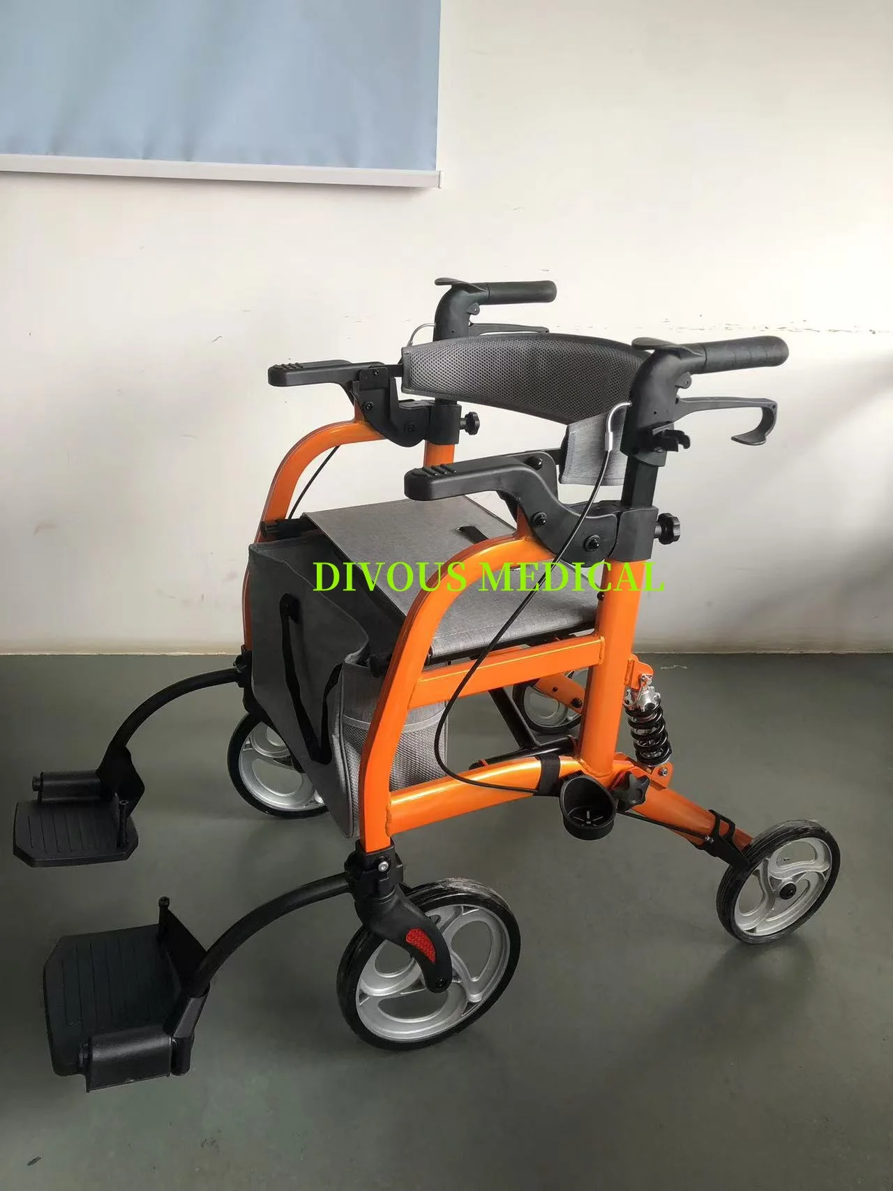 Aluminum Alloy Ultra light Disability Walking Aids Folding Walker Adult Rollator for Elderly 3