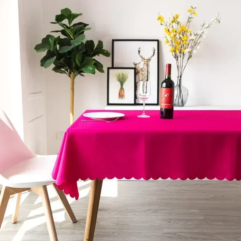 

LXS22 2024 Table cloth polyester tablecloth round table cloth circular solid white