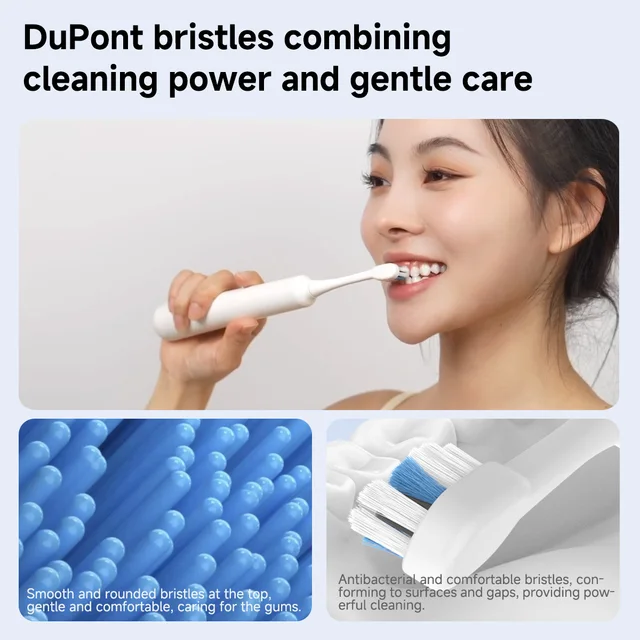 DOCO LAB Sonic Electric Toothbrush 3-gear vibration Mode Smart Whitening Ultrasonic Vibration Teeth Whitening Oral Clean Brush 3