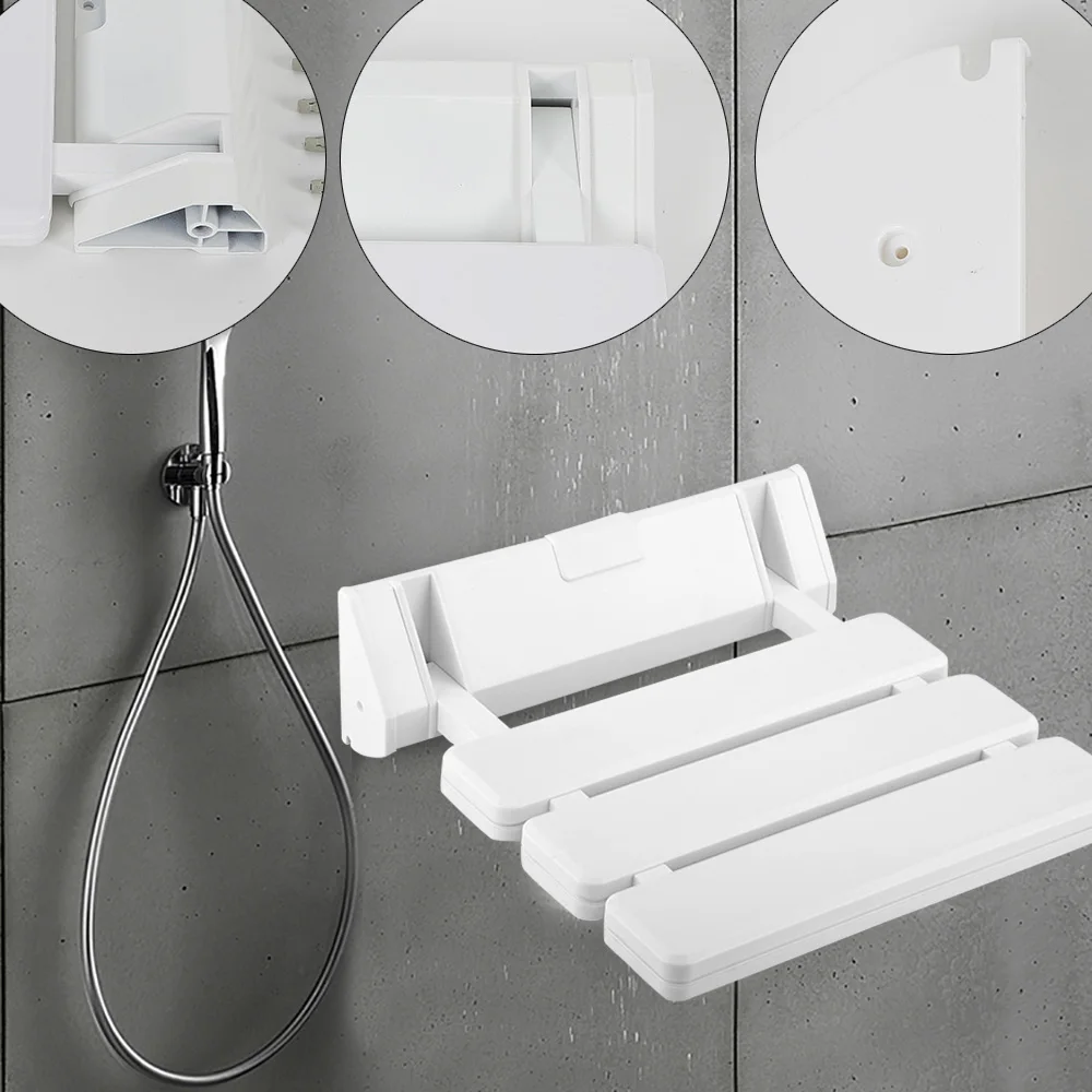 Wall Mounted Shower Seats Shower Folding Chair Bath Chair Elderly Shower Spa Toilet Bench Stool Bathhouse Chair  Non-slip 2