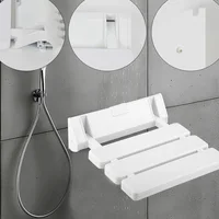 Wall Mounted Shower Seats Shower Folding Chair Bath Chair Elderly Shower Spa Toilet Bench Stool Bathhouse Chair  Non-slip 2