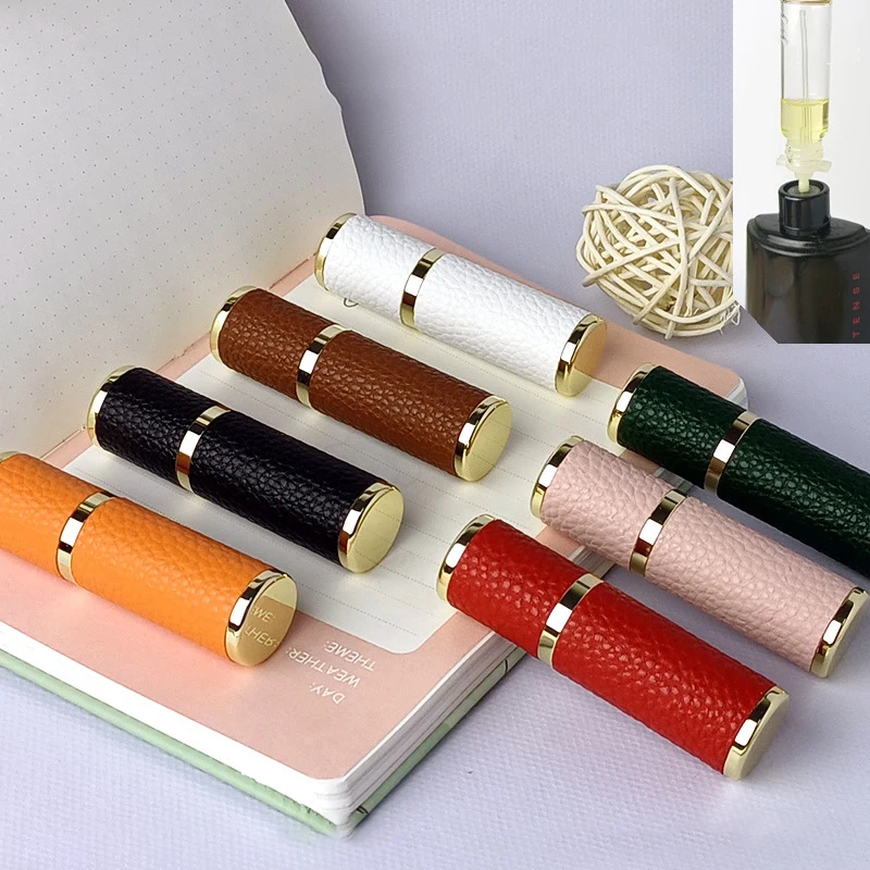 Luxury Leather Perfume Bottles Empty Refill, Perfume Atomizer