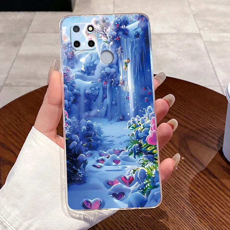 Aesthetic Cute Cat Astronaut Transparent Silicone Phone Case Cover