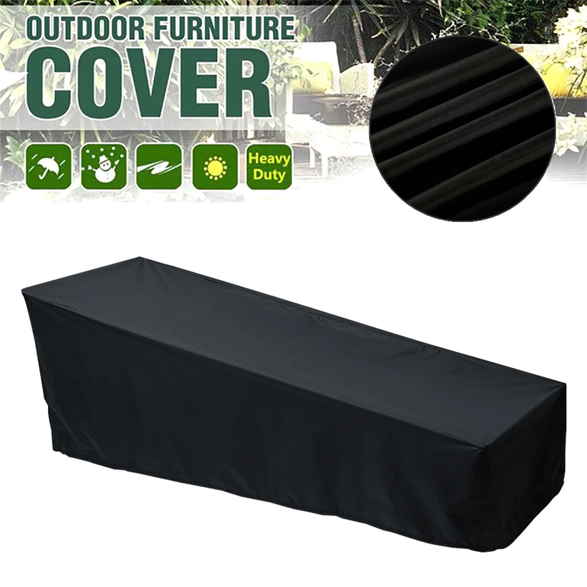 5PCS/1PCS Sun Lounger Cover Outdoor Garden Sunbed Cover Patio Lounge Chair Recliner Protective Cover Furniture Waterproof Cover 2