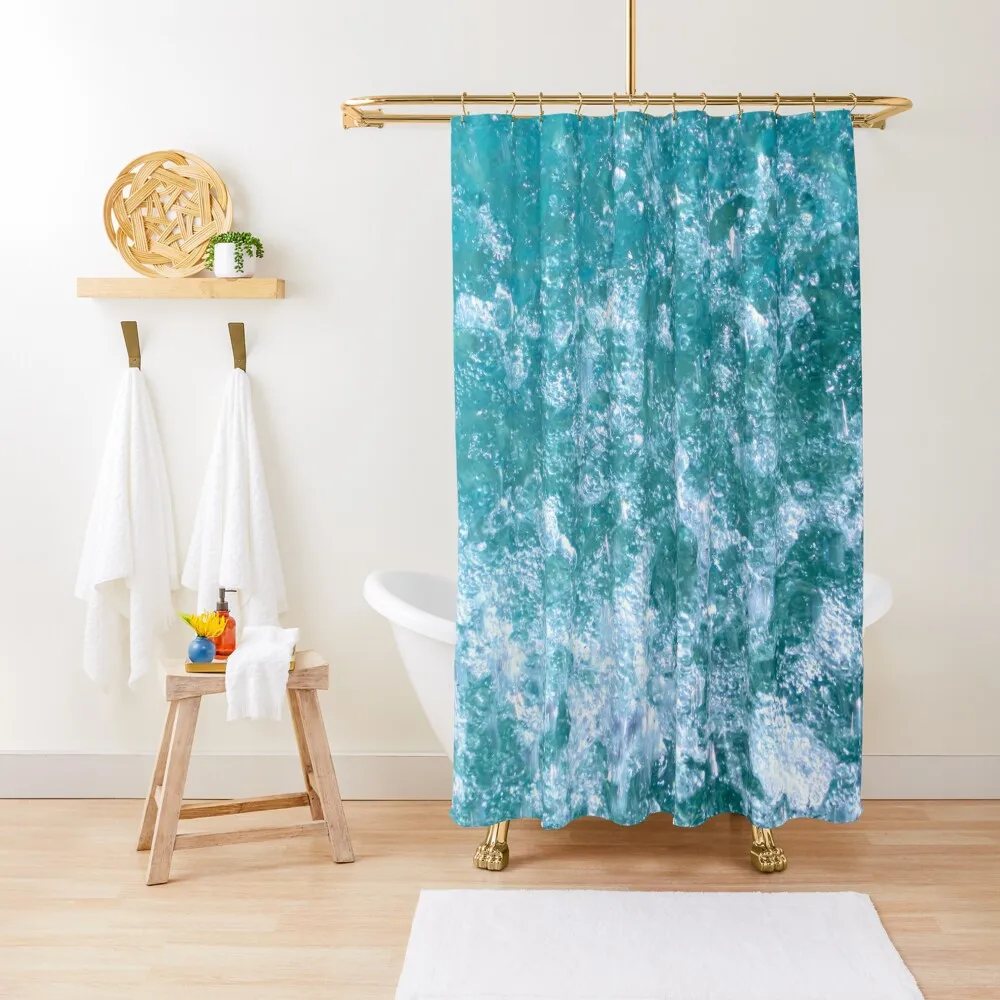 

turquoise blue sea, ocean, waves, water Shower Curtain Bathroom Showers Bathroom And Shower Products Bathroom Box Curtain