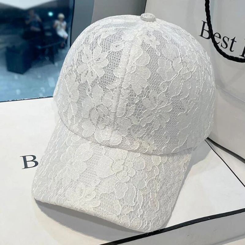 Summer Lace Hat Cotton Thin Baseball Cap for Women Breathable Mesh Girls  Snapback Hip Hop Fashion Female Caps Adjustable - AliExpress