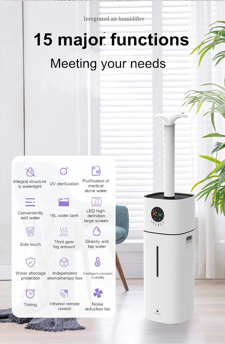 Description Picture 3 of itemHumidifiers for Large Room Home, 4.2Gal/16L Quiet Large Humidifiers Whole House 1000 sq.ft, Cool Mist Top Fill Floor Humidifiers