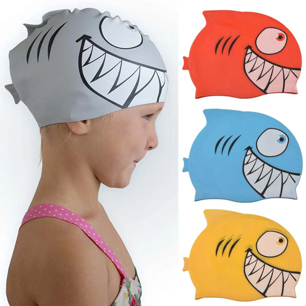 Swimming Cap for Children Boys Girls with Ear Protection