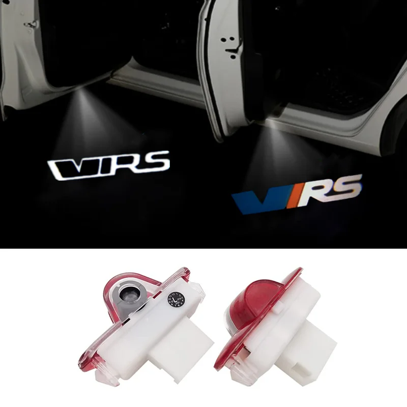 

2PCS Logo Lamp LED Car Door Welcome Light Auto Accessories For VRS Octavia A5 2006 2007 2008-2013 Ghost Shadow Projector