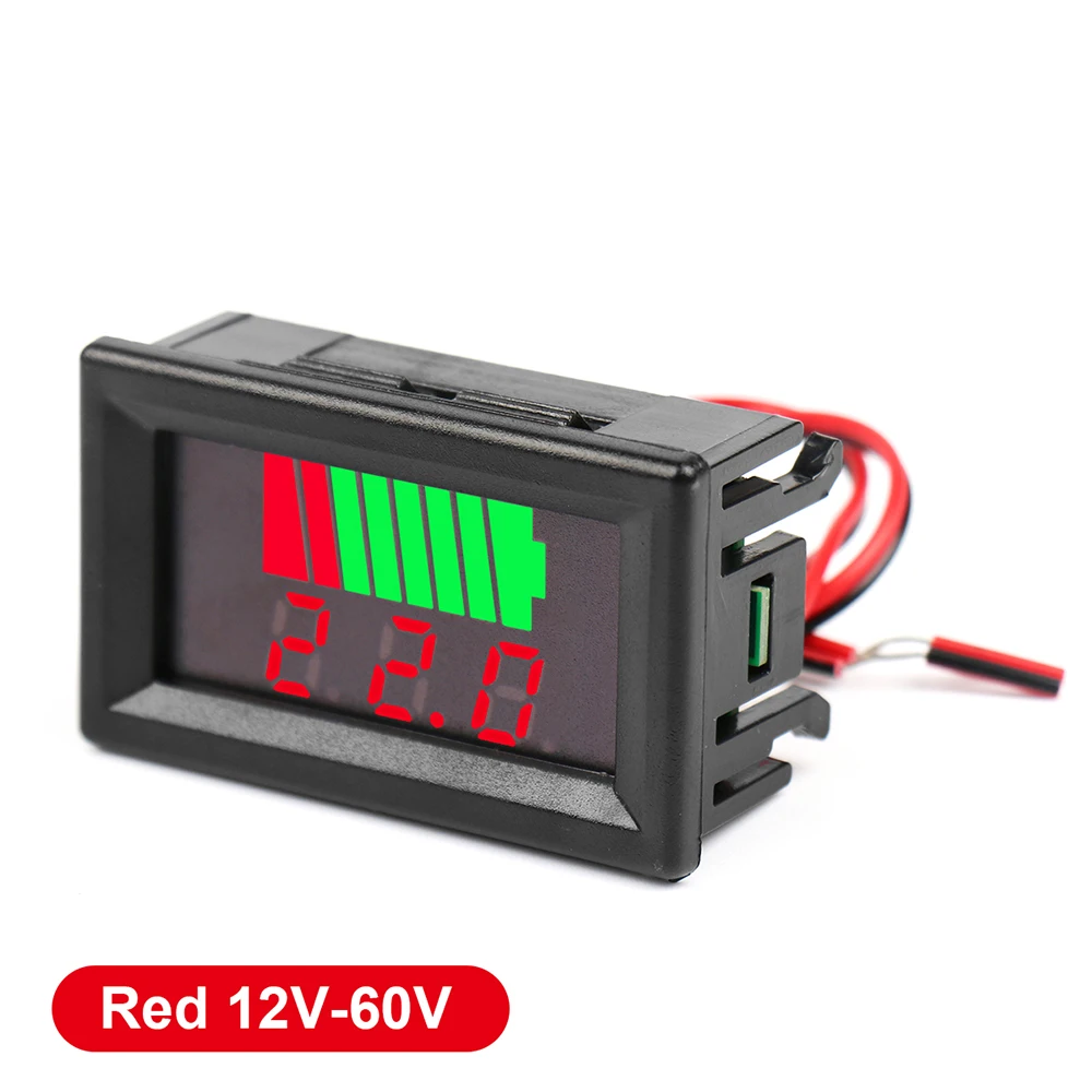 Indicateur De Niveau De Charge De Batterie De Voiture, Voltmètre