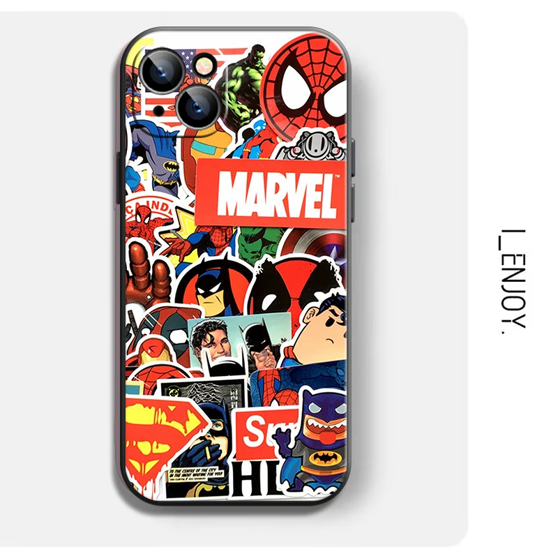 13 case Popular Marvel Phone Case For iPhone 11 12  Mini 13 Pro Max 11 Pro XS Max X XR 6 6S 7 8 Plus SE 2020 11 Pro Silicone Cover iphone 13 magnetic case