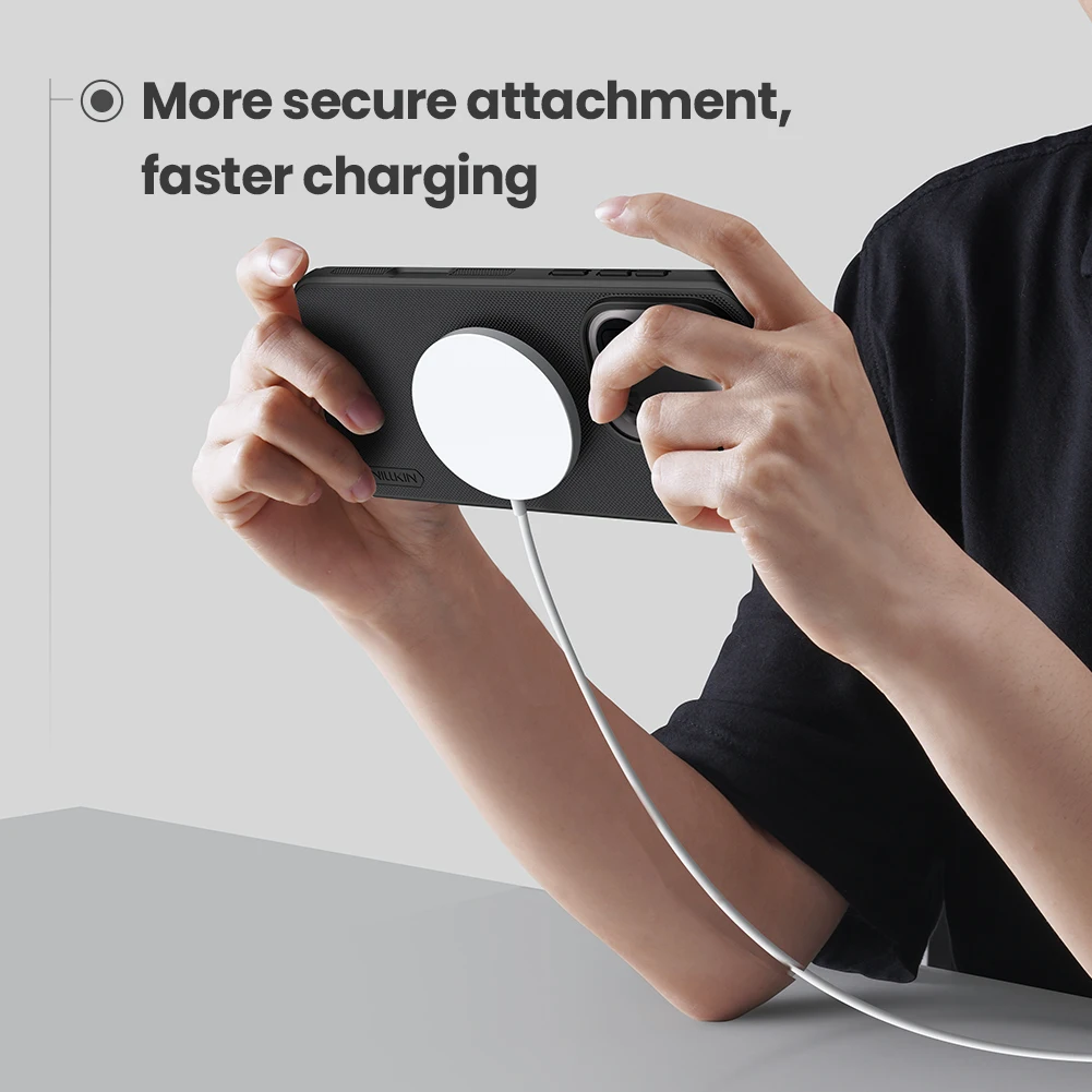 Nillkin Magsafe Magnetic Frosted Shield Protective Case - 360° Full Protection Back Cover