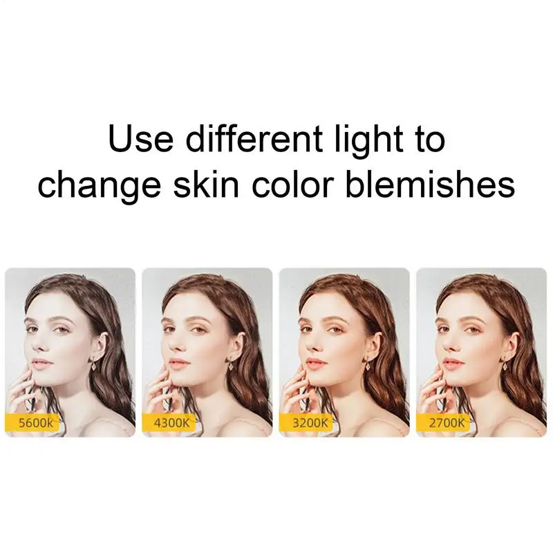 Phone Ring Light Magnetic LED Ring Light For Phone 5 Level Brightness Folding Cool Gadgets With Makeup Mirror For Vlog Recording