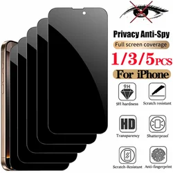 Premium Anti - Peep Tempered Glass Privacy Screen Protector with Camera Shield - 3PCs privacy glass (For iPhone 16)