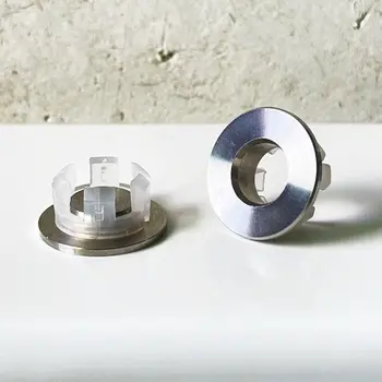 สแตนเลสอ่างล้างหน้าหลุมล้นฝาครอบแหวนใส่เปลี่ยน Hole Hollow รอบท่อระบายน้ําหมวกปลั๊กห้องน้ําอ่างล้างหน้า Accessor 2