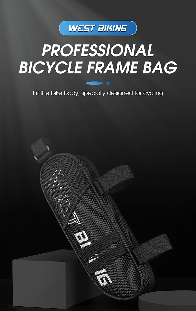 WEST BIKING Bicycle Bag Sensitive Touch Screen Bike Phone Bag Front Frame Reflective MTB Road Cycling Accessories Panniers