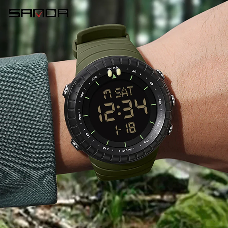 

SANDA Sport Military Sports Watch Men Digital Watches LED Waterproof Countdown Multifunctional Man Wristwatch Relogio Masculino