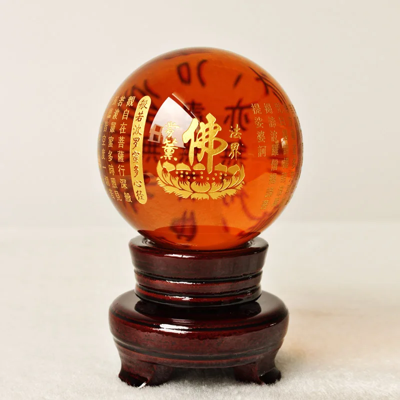 

8CM - HOME Talisman efficacious Protection # Exorcise evil spirits Tibetan Buddhism lection FENG SHUI crystal ball statue