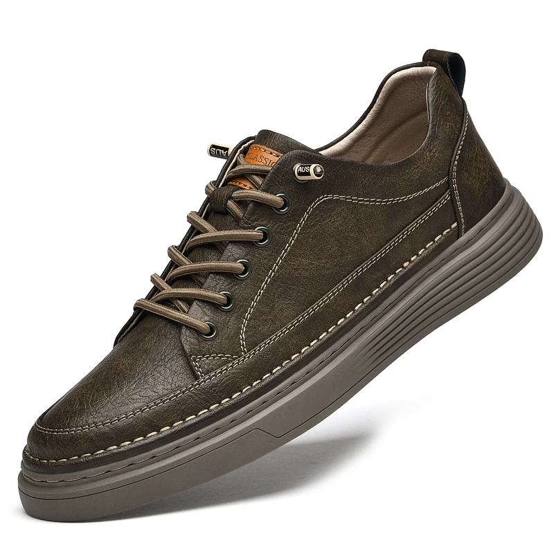 

Fashion Handmade Brand Men Casual Shoes Genuine Leather Men Flats Soft Oxford Shoes Luxury Quality Outdoor Shoes Men Sneakers