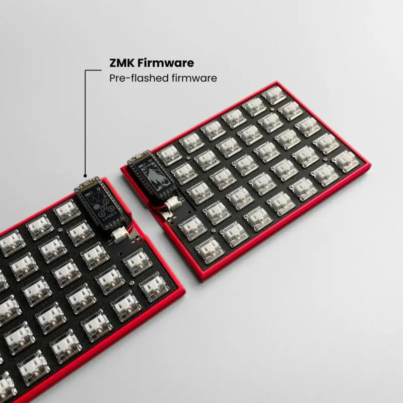 ワイヤレス FelixKeeb Choc V1 オルソリニア スプリットキーボード ZMK