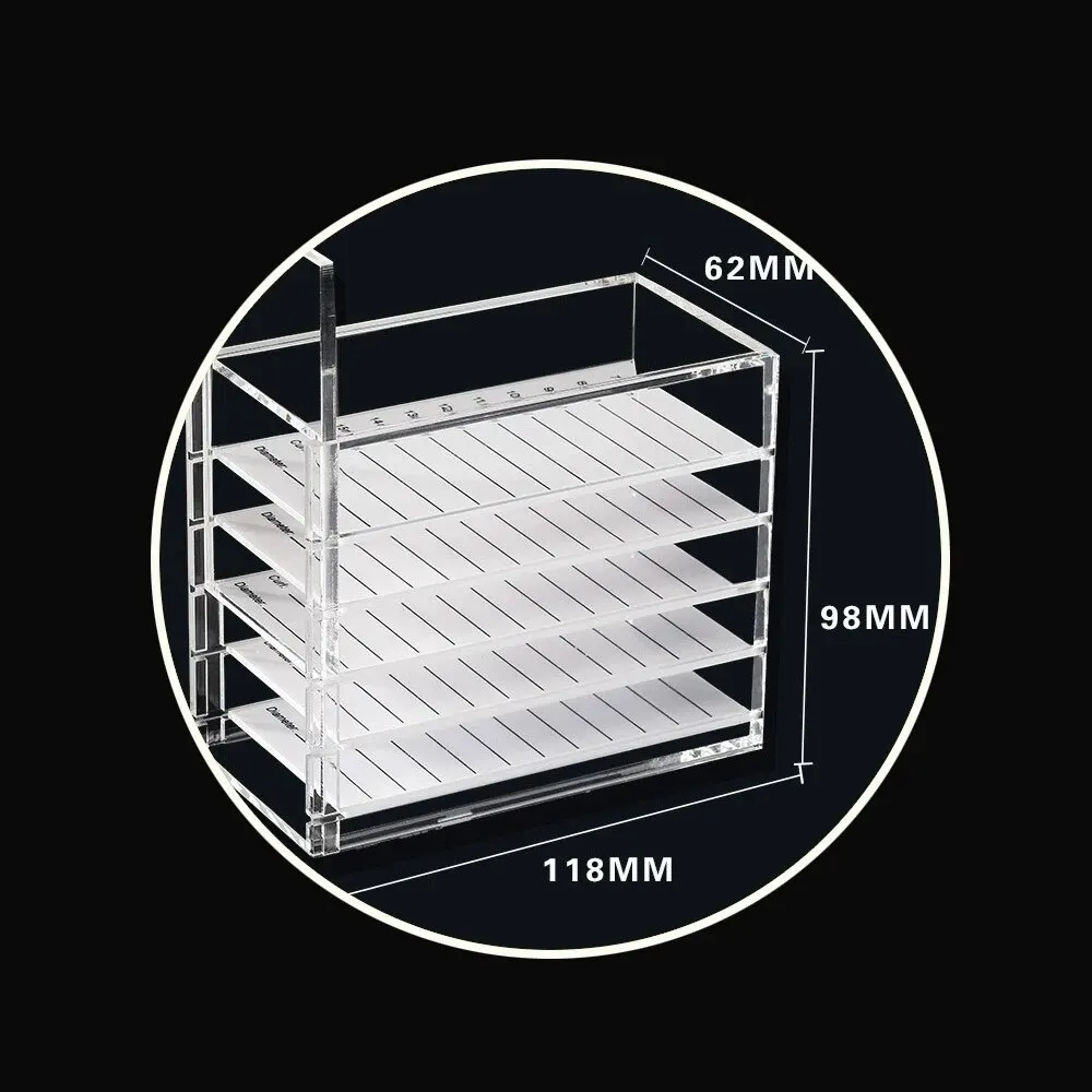 5단 속눈썹 연장 보관함 아크릴 팔레트 밍크 속눈썹 정리함 홀더 디스플레이 스탠드 그래프팅 메이크업 도구 용품