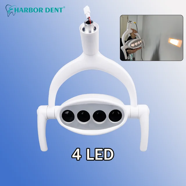 Dental Oral Lamp Operation Light Shadowless Adjustable With Touch Control Sensor Implant Implantology Dentist Clinic 4 Lamps