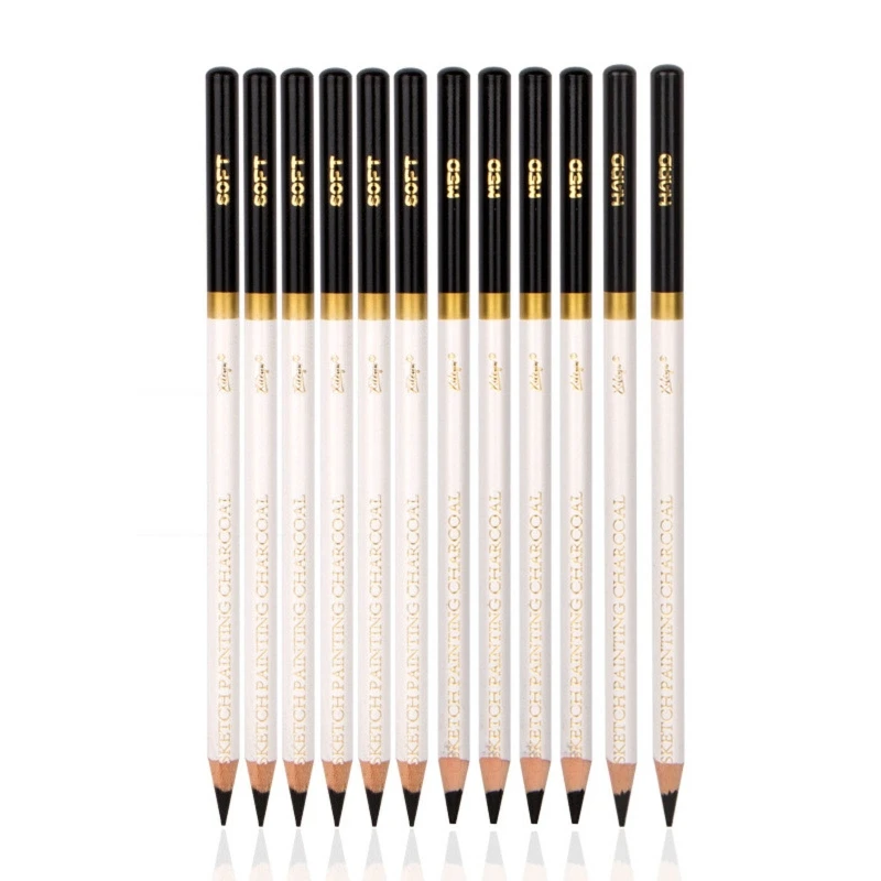 12Pcs Premium Charcoal Pencils Set 1