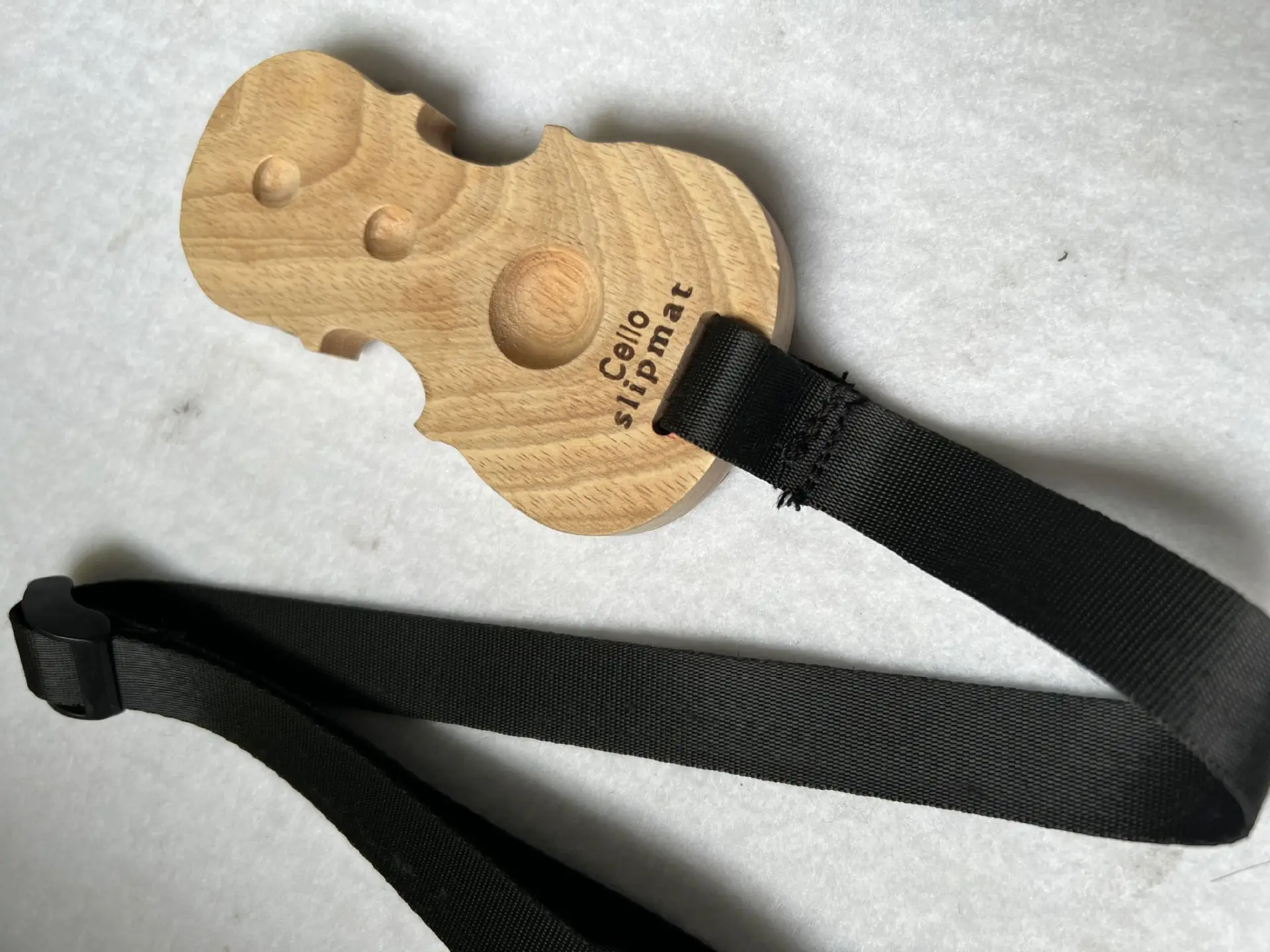 Cello Endpin Stopper Wooden Non-Slip Pad Cello End-Pin Stopper Anti-Skid Wooden Cello Cushion Pad Adjustable Strap Special Anti-Skid Plate