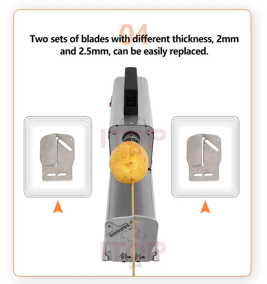 Itopポテトタワーマシン、ストレッチ可能なトルネードポテト