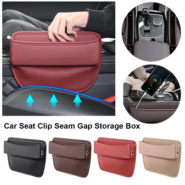 Leather Car Seat Crevice Storage Box Multi-purpose Auto Gap Filler  Organizers Carrying Pocket Middle Side Content Phone Holder - Stowing  Tidying - AliExpress