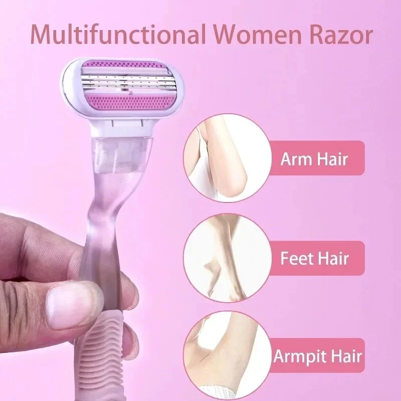 4/8 블레이드 여성 안전 면도날 얼굴/다리/겨드랑이/비키니 뷰티 제모 면도 호환 가능한 비너스 면도기