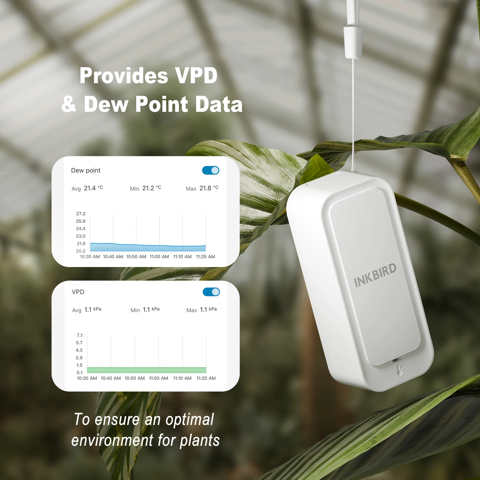 ITH-11-B Bluetooth Thermo-hygrometer, IP65 Temperature Humidity Monitor, APP Rem